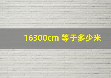 16300cm 等于多少米